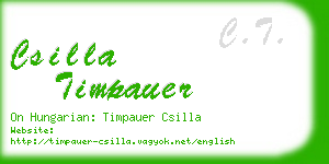 csilla timpauer business card